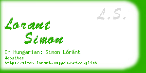 lorant simon business card