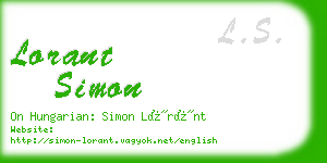 lorant simon business card